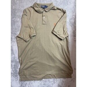 Ralph Lauren Polo Shirt Adult Extra Large Brown Orange Pony Golf Casual Mens *